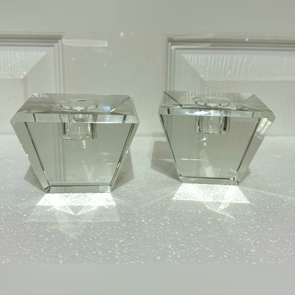Set of 2 Crystal Candle Holder